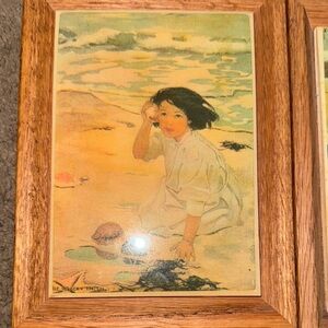 Framed Beach Scene Art Print